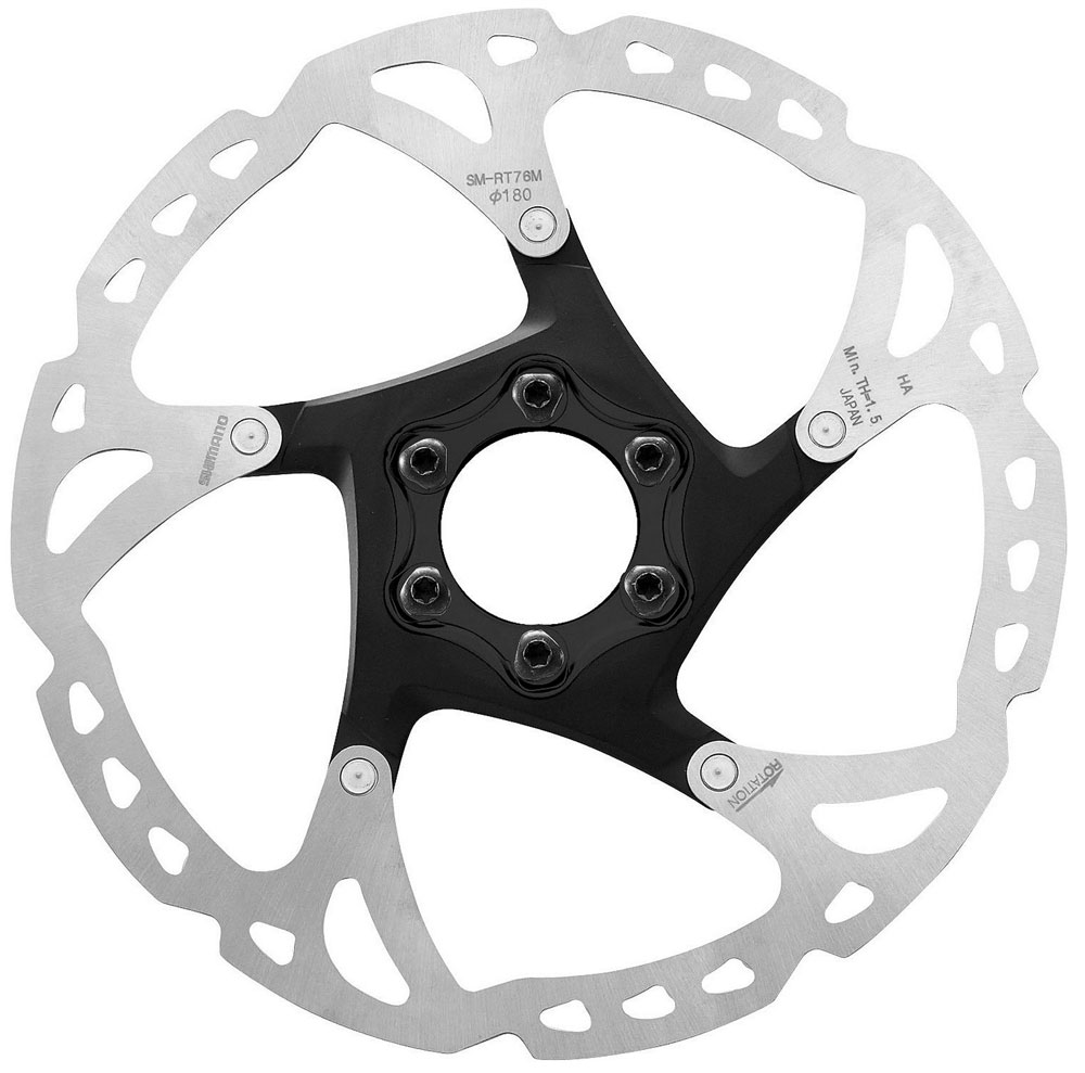 صفحه دیسک (روتور) دوچرخه 6 پیچ شیمانو Shimano SM-RT76 DEORE XT 180mm