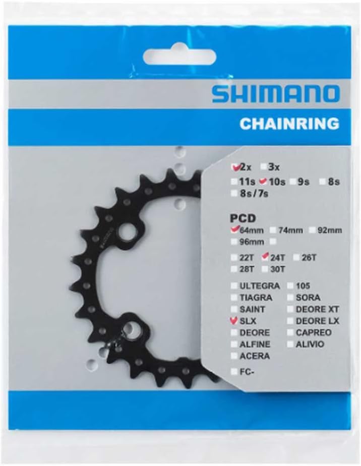 سینی طبق قامه 2*10 سرعته دوچرخه شیمانو Shimano SLX 2x10 speed for FC-M675 24T 