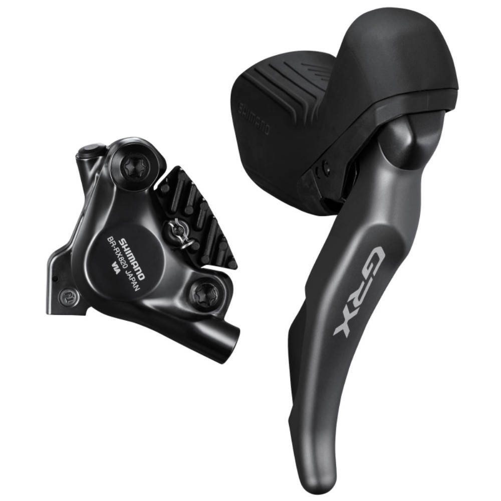 دسته دنده و کتی ترمز هیدرولیک دوچرخه 2*12 سرعته شیمانو Shimano GRX ST-RX820+BR-RX820 12-speed Disc Brake rear